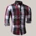 Classic Plaid Dress Shirts Red