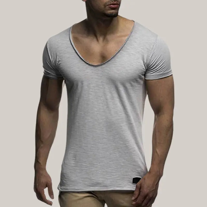 V Neck Short Sleeve Men t Shirt