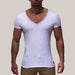 V Neck Short Sleeve Men t Shirt White