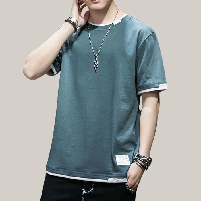 Summer Short Sleeve t-Shirt Men Green