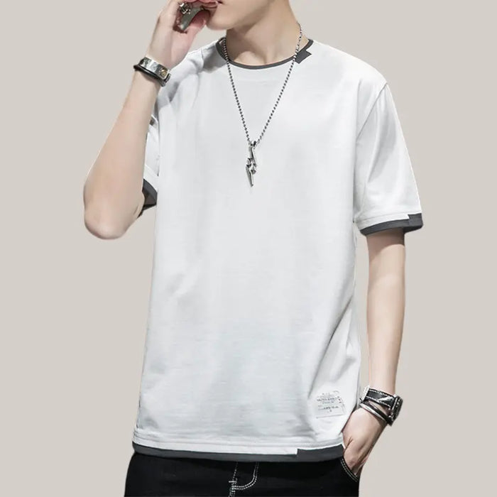 Summer Short Sleeve t-Shirt Men White