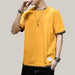 Summer Short Sleeve t-Shirt Men Yellow