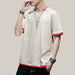 Summer Short Sleeve t-Shirt Men Beige