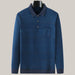 Spring Thin Middle-aged T-shirt For Men Blue