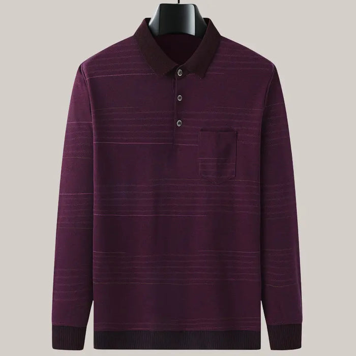 Spring Thin Middle-aged T-shirt For Men Red