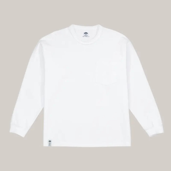 Solid Color Oversize Long-sleeved T-shirt Men White