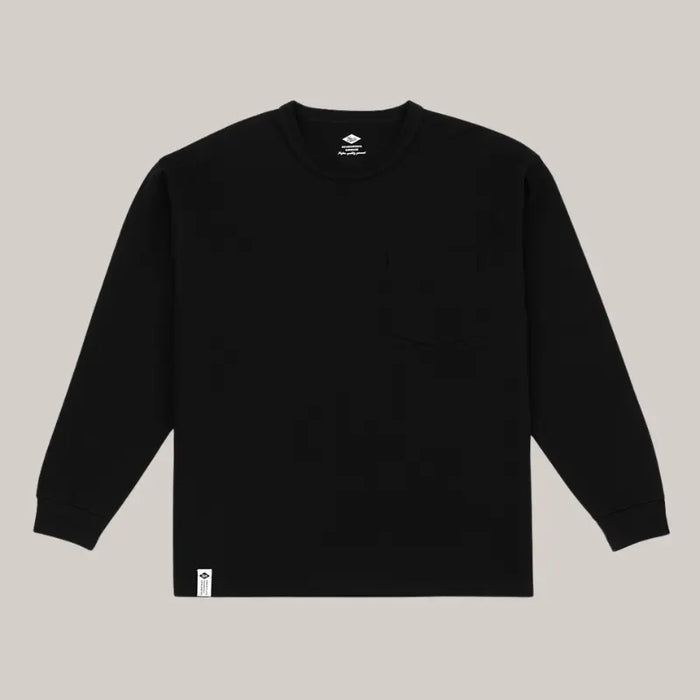 Solid Color Oversize Long-sleeved T-shirt Men Black