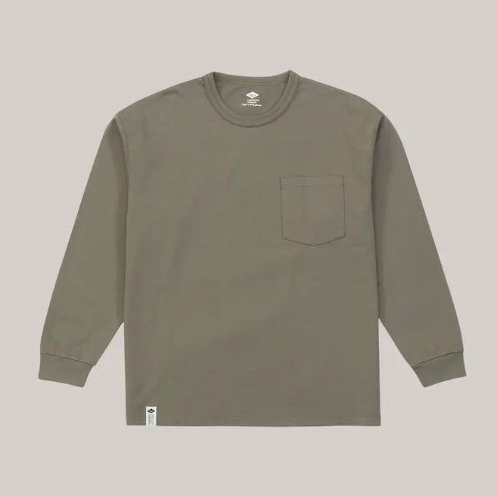 Solid Color Oversize Long-sleeved T-shirt Men Green