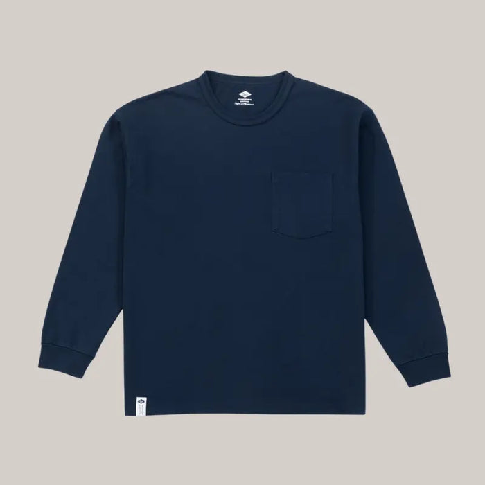 Solid Color Oversize Long-sleeved T-shirt Men Blue
