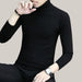 High Neck Bottoming T-shirt Sweater Men Black