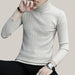 High Neck Bottoming T-shirt Sweater Men Beige