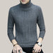 High Neck Bottoming T-shirt Sweater Men Dark grey