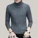 High Neck Bottoming T-shirt Sweater Men Dark grey
