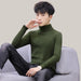 High Neck Bottoming T-shirt Sweater Men Green