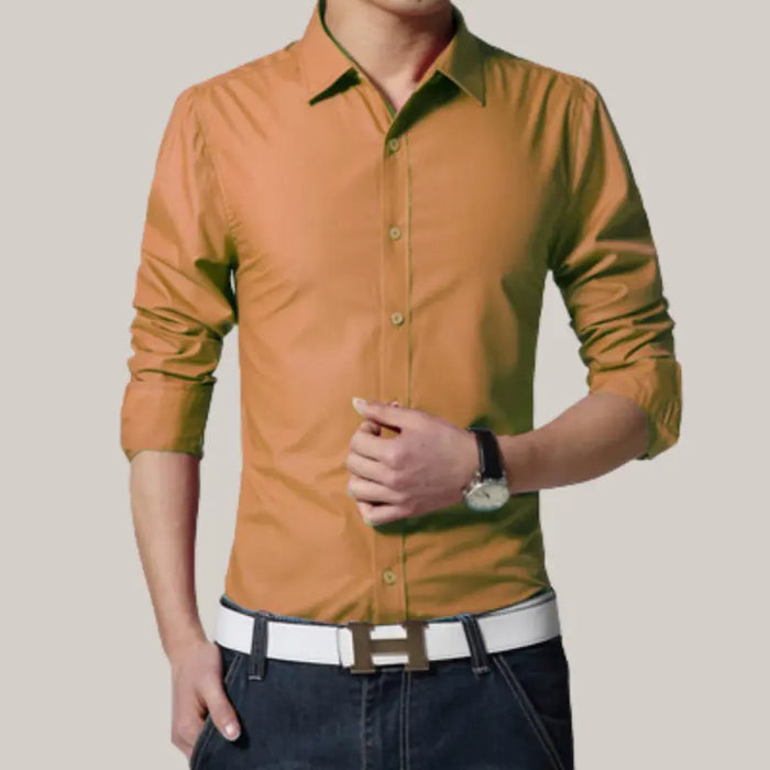 French Dress Shirt Formal Tuxedo Shirts Khaki