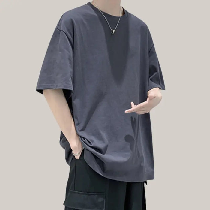 Sports Short-sleeved T-shirt Men Dark Grey