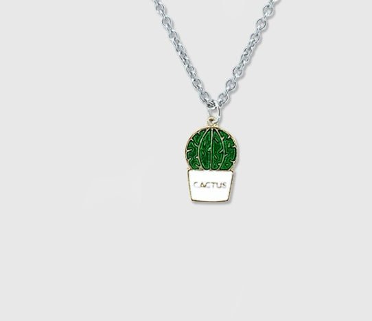 Men's Cactus Pendant Necklace