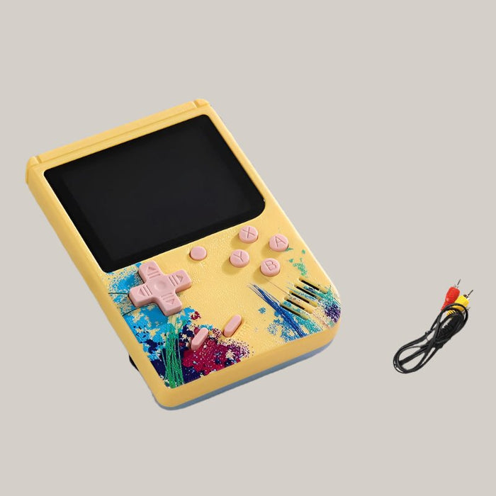 Pocket Handheld Game Console Built-in 500 Classic Game Yellow