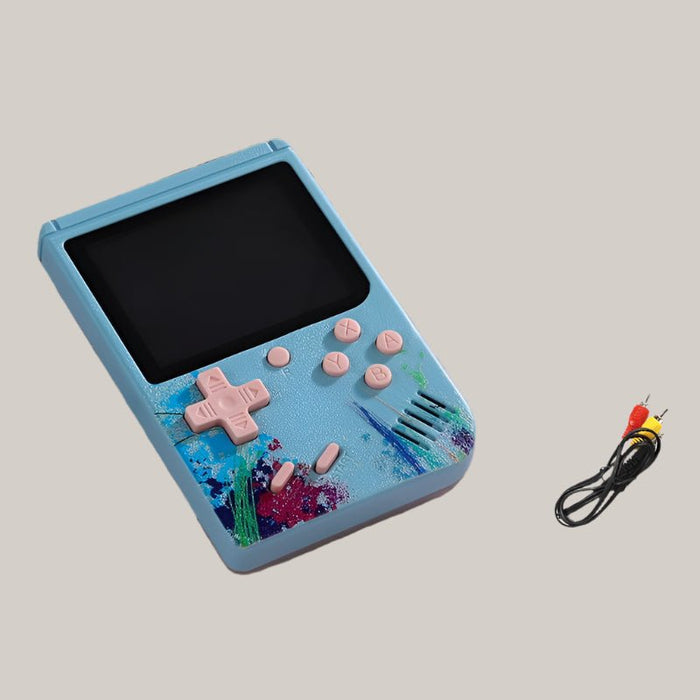 Pocket Handheld Game Console Built-in 500 Classic Game Blue