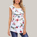 Women's Floral Maternity Tank Top White