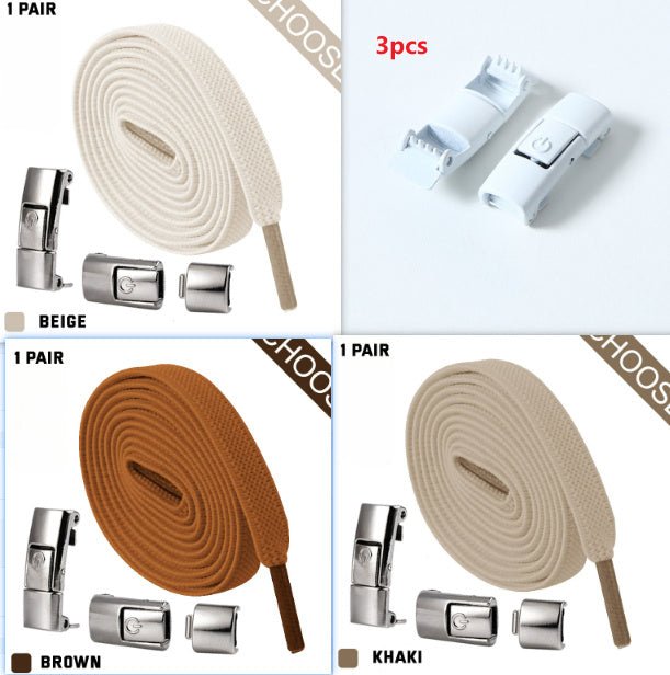 Press Lock Shoelaces Without Ties Elastic Laces Sneaker 8MM Widened Flat No Tie Shoe Laces Kids Shoelace For Shoes Set8