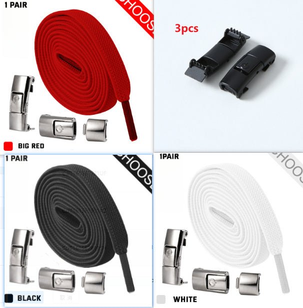 Press Lock Shoelaces Without Ties Elastic Laces Sneaker 8MM Widened Flat No Tie Shoe Laces Kids Shoelace For Shoes Set9