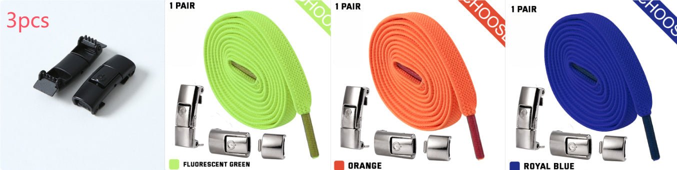No-Tie Elastic Shoelaces for Children Set1