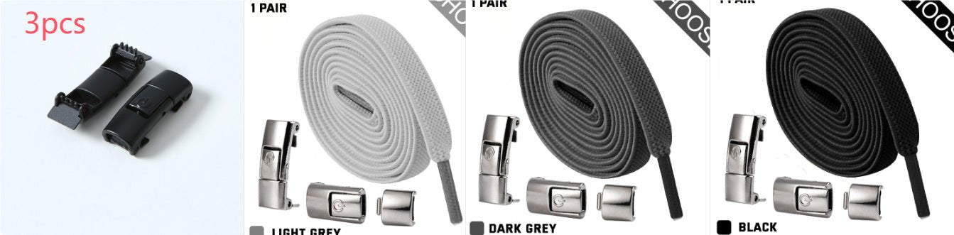 No-Tie Elastic Shoelaces for Children Set
