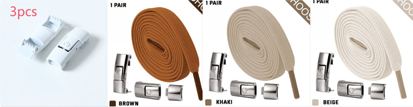 Press Lock Shoelaces Without Ties Elastic Laces Sneaker 8MM Widened Flat No Tie Shoe Laces Kids Shoelace For Shoes Set3