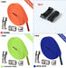 Press Lock Shoelaces Without Ties Elastic Laces Sneaker 8MM Widened Flat No Tie Shoe Laces Kids Shoelace For Shoes Set10