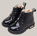PU Leather Waterproof Martin Boots For Kids Black