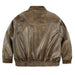Loose Retro Leather Jacket for Men and Women