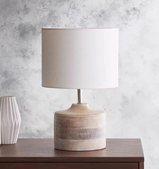 Retro Simple Decorative Solid Wood Creative Lamps Short