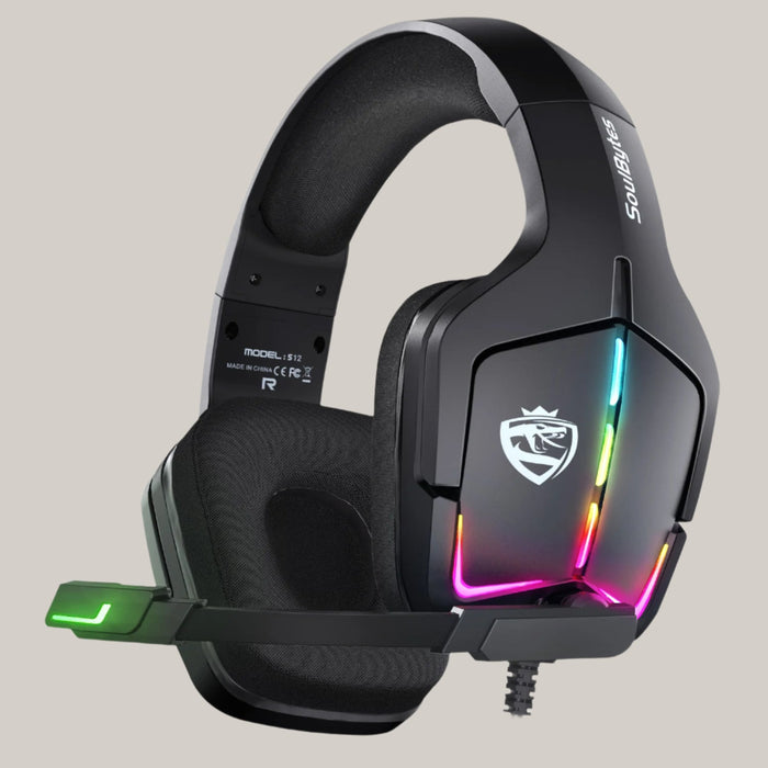 RGB Wired Computer PS4 Headset Black