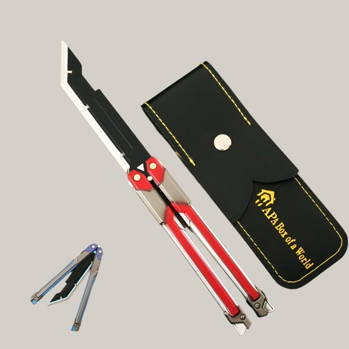 RGX Graphics Card Butterfly Toy Knife Metal Model 20cm Red RGX video card knife