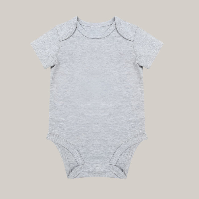 Newborn Baby Romper, 0–12 Months Light Gray