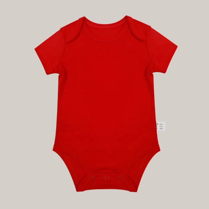 Newborn Baby Romper, 0–12 Months Deep Red