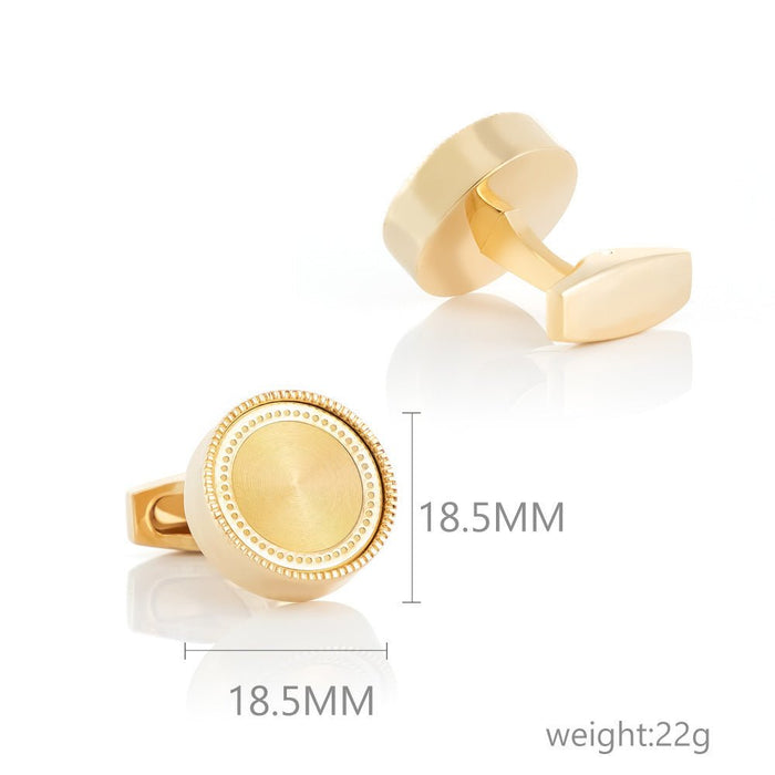 Men's Round Enamel Cufflinks