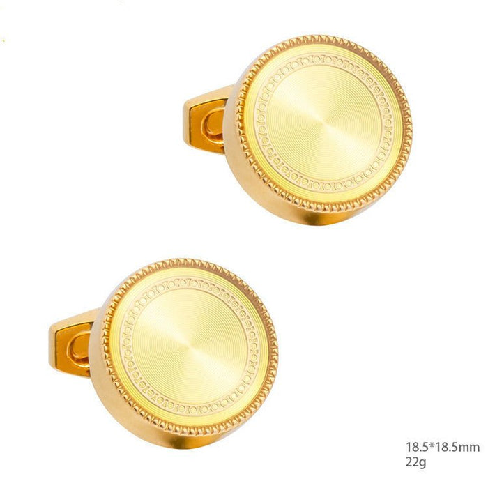 Round CD Accessories Enamel Cufflinks For Men CA1002 5 Copper