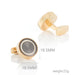 Men's Round Enamel Cufflinks