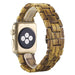 Sandalwood Watch Strap with Butterfly Clasp Zebra pattern