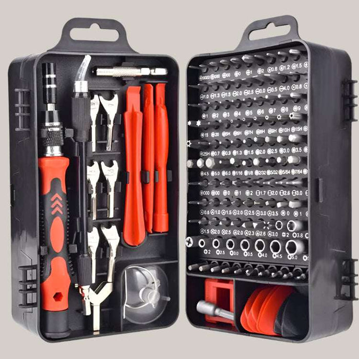 Screwdriver Tool Set Combination Repair Screwdriver Black red 135in1