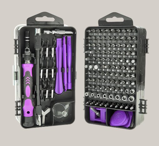 Screwdriver Tool Set Combination Repair Screwdriver Purple 138in1