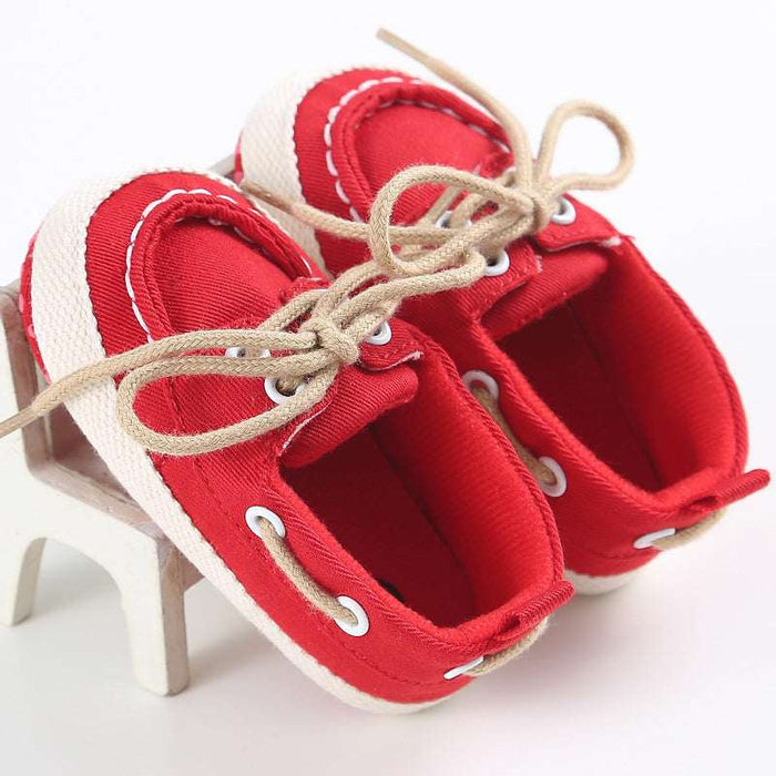 Pre-Walker Shoes with Appliqués Red
