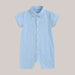 Short-Sleeve Newborn Baby Romper Blue