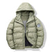 Simple Fashion Short Winter Clothing Coat Men Green