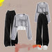 Small Suit Sweater For Women's Gray Sweater Vest Two Pieces