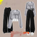 Small Suit Sweater For Women's Gray Sweater Vest Two Pieces