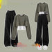 Small Suit Sweater For Women's Green Hoody Vest Two Pieces