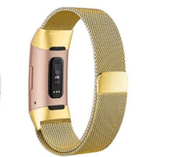 Smart Bracelet Stainless Steel Metal Strap Gold